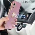 New Phone Case For Tecno Spark Go 2024 Cover Soft 6D Electroplating Antioxidant Ring Bracket Attraction for Tecno Spark Go 2024 Case. 
