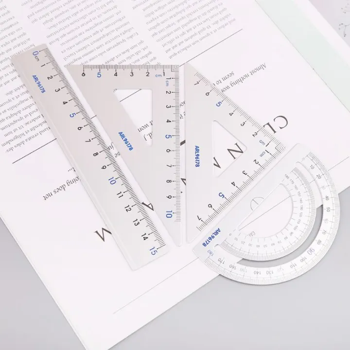 4Pcs%20Drawing%20School%20Supplies%20Set%20Square%20Triangle%20Ruler%20Aluminum%20Alloy%20Protractor%20-%20Image%207