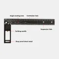 Multi Angle Measuring Ruler Right Angle Ruler Non Fall Off Compact Universal Combination High Accuracy with Clear Scale for Drawing. 