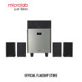 Microlab HTS800 5.1 Home Theater System - Home Theater System (High-Quality Movie Sound) - Output Power: 180 Watt (RMS) - Interfaces: Bluetooth, DVD 5.1ch, Aux, Optical, HDMI, USB, FM, Mic *2, Remote - Wooden Cabinets.