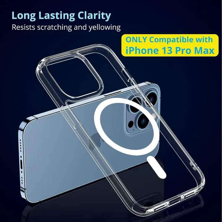 For%20Apple%20iPhone%2013%20Pro%20Max%20MagSafe%20Compatible%20Shockproof%20Transparent%20Slim%20Fit%20Wireless%20Charging%20supported%20Frosted%20Border%20Phone%20Back%20Case%20Mobile%20Cover-ELF%20-%20Image%205