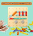 Creative Nail Board Puzzle Toys Montessori Education Geometric Graphics With Cards Preschool Kids Early Learning Game Toy Gifts. 
