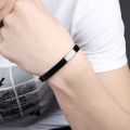 Adjustable Bangle Bracelet Stainless Steel-Black.