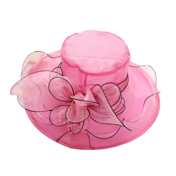Floral%20Organza%20Wide%20Brim%20Church%20Kentucky%20Derby%20Fascinator%20Lady%20Tea%20Party%20Sun%20Beach%20Hat%20Women%20elegant%20Cap%20-%20Image%206