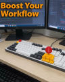 3D Printed KeyboaStick Mini Arcade Joystick Keycap Attachment for Mechanical Keyboards - Cherry MX Compatible 4-Way Controller for WASD and Arrow Keys (Full & 65% Layouts). 