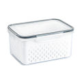 Kitchen Food Sealed Preservation Box Fruit and Vegetable Drain Plastic Storage Box with Lid Refrigerator Freezing Fresh Storage Box. 