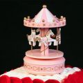 Merry-go-round music boxes  Music baby room decoration Gifts Unisex Christmas-white. 