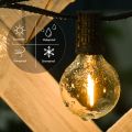 9.6m String Fairy Lights Waterproof Shatterproof Christmas G40 Plastic Bulb Led String Light Outdoor Retro Garland Wedding Light--32FT string light--. 