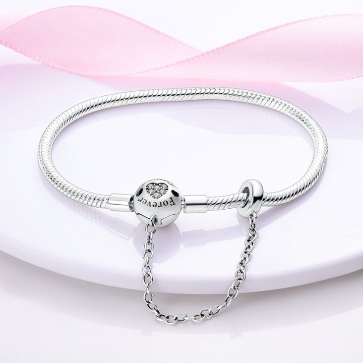 925%20Sterling%20Silver%20Bracelet%20Moments%20Sparkle%20Heart-shaped%20Suitable%20for%20Pandora%20Snake%20Chain%20Bracelet%20DIY%20Beads%20for%20Gift%20Women%20-%20Image%204
