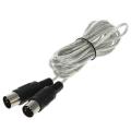 9.8FT Midi Male to Male DIN 5-Pin Music Instrument Extension Cable Connector. 