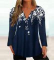 Cute Long Sleeve Floral Print Deep V Neck Tops for Women Hot Selling Trendy T Shirts.
