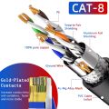 Gaming High Speed CAT 8 Ethernet Cable 40Gbps 2000MHz Internet Network Cable 5M 10M 20M 30M RJ45 Patch Cord Cable Ethernet Cat8. 