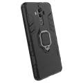 For Huawei Mate 9 Phone Case, Silicone TPU and Hard PC Luxury Armor Shockproof Metal Ring Holder Cover Casing. 