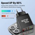 USB C Charger Digital Display 35W PD Quick Fast Charging Mobile Phone Multi Ports Wall Adapter for IPhone 15 14 Xiaomi Samsung.