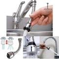 Kitchen Flexible Double Swivel Faucet Spout Attachment Extender For Taps 1pcs. 