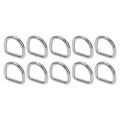 Hardware D Buckle Ring, Sturdy 10 PCS 316 Stainless Steel D Ring Slippy Surface for Surfboard.