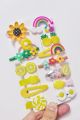 14 Pcs a Set Girls Cute cartoon Sweet Hair Clip Rainbow Fruit Cute Cartoon Hair Bands Lovely Hair Accessories Headwear Hairpins. 