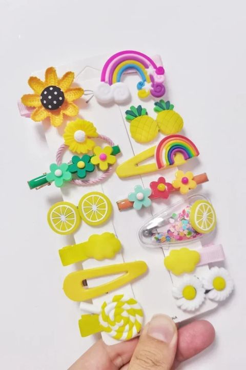 14%20Pcs%20a%20Set%20Girls%20Cute%20cartoon%20Sweet%20Hair%20Clip%20Rainbow%20Fruit%20Cute%20Cartoon%20Hair%20Bands%20Lovely%20Hair%20Accessories%20Headwear%20Hairpins%20-%20Image%206