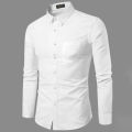 New Long Sleeve Casual White Shirt For Men. 