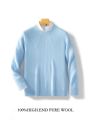 Men's New Cashmere Sweater Round Neck Long Sleeve Pullover 2024 Autumn/Winter 100% Merino Wool Knit Solid Color Sweater Clothing. 
