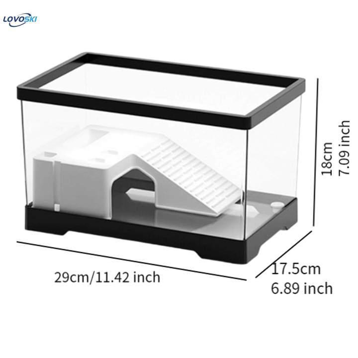Turtle%20Tank%20Box%20Basking%20Ramp%20Hideout%20Tortoise%20Enclosure%20Starter%20Indoor%20Decor%20Medium%20Black%20-%20Image%209