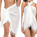 Sarong Coverups for Women Bathing Suit Wrap Swimsuit Skirt Beach Bikini Cover Up Swimwear Short with Tassel.