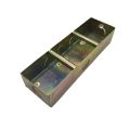 Three Gang Steel Junction Box For Electrical Wiring Square Edge Yellow Metal Wall Switch Back 3 Part 3Gang. 
