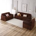 3+2+1 Turkey Elastic Sofa Cover coffe coloure. 