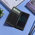 Foldable Calculator 6 Inch LCD Writing Tablet Digital Drawing Pad 12 Digits Display with Stylus Pen Erase Button Lock Function. 