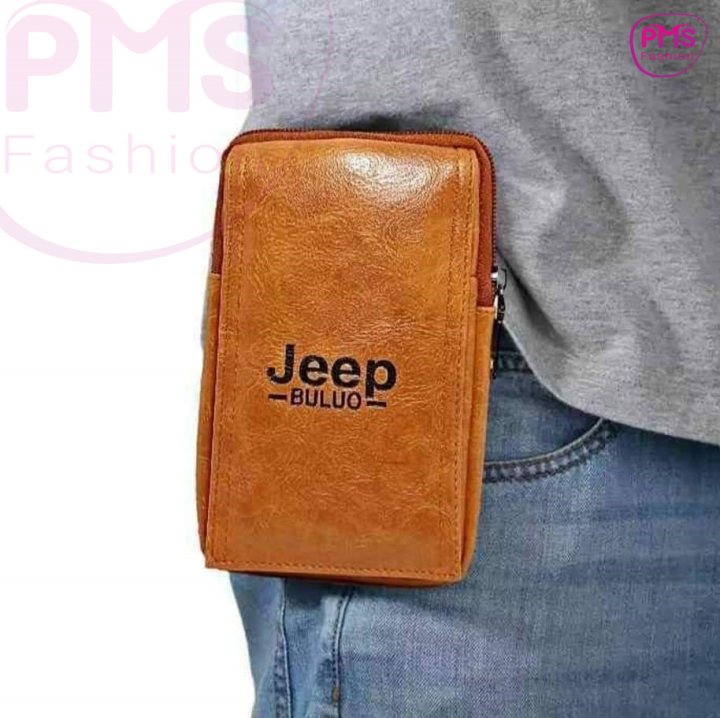 Jeep Artificial Leather Waist Bag for Men