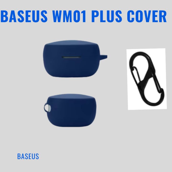 Silicone%20Case%20for%20Baseus%20Bowie%20WM01+%20Case%20Solid%20Color%20Protection%20Earphone%20cover%20with%20hook%20-%20Image%203