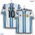 Argentina World Cup Jersey 2026 Thai Premium Football Jersey For Men - Messi 10 Half Sleeve Jersey - Messi 10 Jersey 2026.