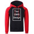 Custom Your Logo Design Style Print Customize Men Hoodies Sweatshirts Raglan Autumn Fleece Warm Black Hoodie Top Streetwear. 
