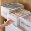 PP clip mesh fabric foldable clothes storage box large-capacity partitioned wardrobe organizer box multi-compartment pants storage box. 