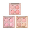 Kakashow Summer Collection Four-Tone Blush Natural Easy to Blend Matte Pigment Contour Palette Girly Blush Rouge. 