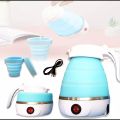Foldable Kettle, Portable Foldable Electric Kettle for Travel Food Grade Silicone Electric Water Heater UK Plug. 