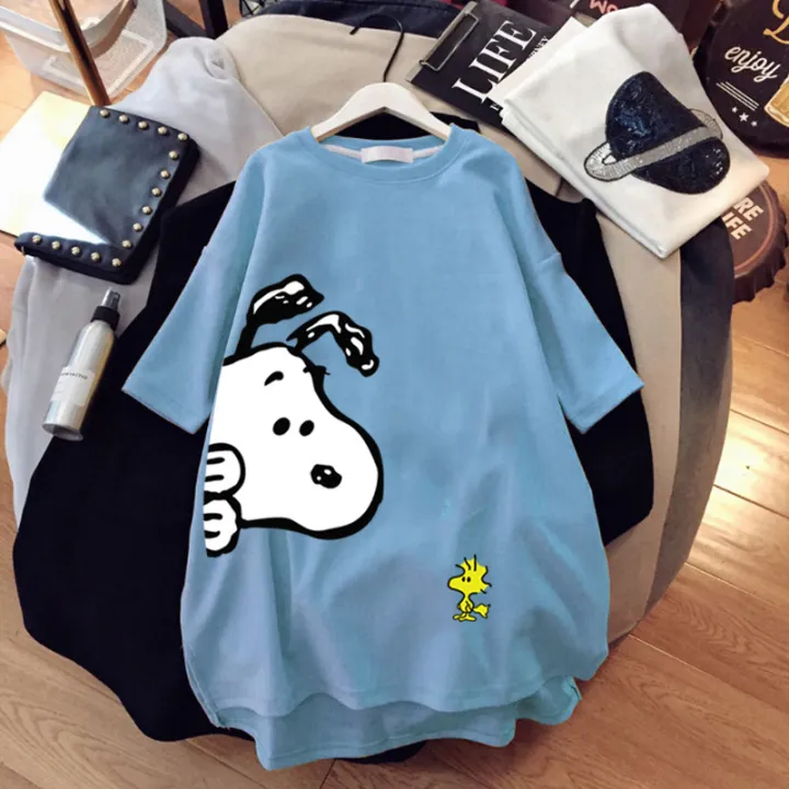 Fire%20cec%20Short%20Sleeve%20T%20Women's%20T-shirt%20Mid-Length%202024%20New%20Loose%20bf%20European%20Goods%20Large%20Version%20ins%20Summer%20Clothes%20-%20Image%204