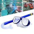 Child Diving Snorkeling Mask Swimming Scuba Total Dry Snorkel and Mask Glass Lens PVC 4 Color Child Diving Glasses New. 
