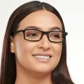 Clear eyeglasses with Minus Power -5.50 Negative Power Glasses For Unisex UniFocal (Full Glass Power) Slim Light Weight Small Plastic Rectangular Frame Clear Lens Glasses .. 