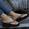Shiny Crystal Platform Flip Flops Women 2024 Summer Outdoor Wedges Slippers Woman Plus Size 42 Light Walking Sandals Woman Slide. 