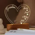 Custom Heart Shaped Balloon Night Light with Engraved Name or Message 3D Illusion Infinity Love Light For Couples Bedroom Deco. 
