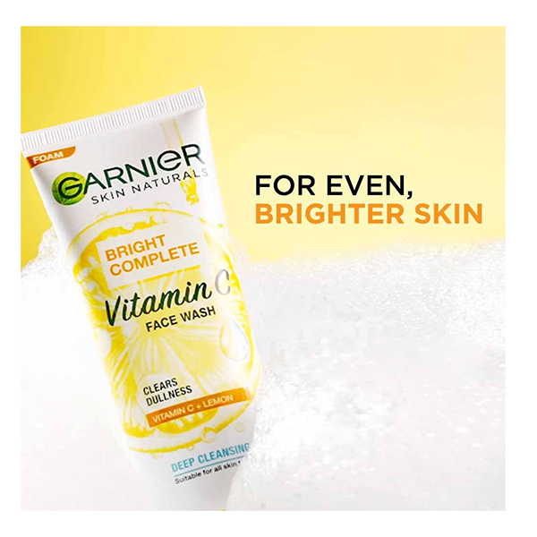 Garnier%20Skin%20Naturals%20Bright%20Complete%20Vitamin%20C%20Face%20Wash%20-%20100ml%20-%20Image%202