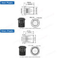 3mm 5mm 8mm 10mm LED Holder Socket Clip Bezel Light Emitting Diode Lamp Base Cover Metal Chrome Plastic Display Blub Cup Case.