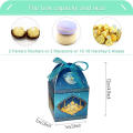 Eid Mubarak Boxes Elegant 2024 Edition 10Pcs Set Ramadan Gift Boxes Castle Design Decorative Candy Packaging for Celebrations Ramadan Decor Eid Gifts Islamic Events Party Favors.