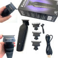 Kemei 2299 Barber Cordless Hair Trimmer 0mm Zero Gapped Carving Clipper Detailer Professional Electric Finish Cutting Machine. 