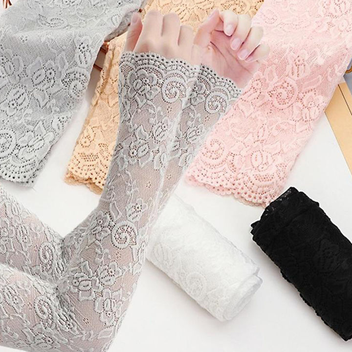 Summer Sun Protection Gloves Ice Lace Sleeves Driving Uv Blocking Arm Sleeves Fengshi