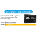 4X Audio Video Capture Card, 4K USB 3.0 Capture Adapter Video Converter for Gaming Streaming Live Broadcast Recording.