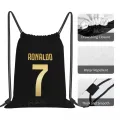 CR7 Cristiano Ronaldo Backpacks Casual Portable Drawstring Bags Drawstring Bundle Pocket Shoes Bag Book Bags For Travel Students. 