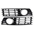 1 pair Fog Light Grille Front Lower Left Right Grid Grille for Audi A4 B6 Sedan 02-05. 