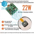 20W/22W 12V High Power Type-C Wireless Charger Transmitter Module Circuit Board QI Standard Fast Charging DIY for Mobile Phone. 